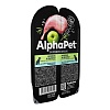 АльфаПет влажный корм для собак с чувствительным пищеварением, с кроликом и яблоком в соусе, 100г, ALPHAPET Superpremium