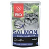 Блиц СЕНСИТИВ влажный корм для кошек с лососем и индейкой в соусе, 85г, BLITZ Sensitive 