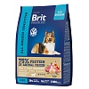 Брит Премиум СЕНСИТИВ сухой корм для собак с чувствительным пищеварением, с ягненком и индейкой, 3кг, BRIT Premium Sensitive
