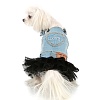 Сарафан для собак джинсовый с фатиновой юбкой, размеры S-L, цвет в ассортименте, 282 PA-OR, PUPPY ANGEL