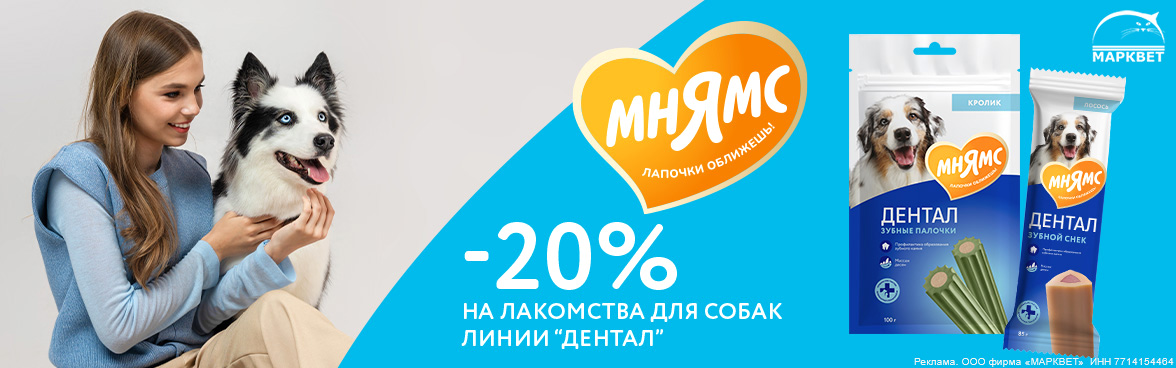 МНЯМС лакомства ДЕНТАЛ - 20%__04.2026