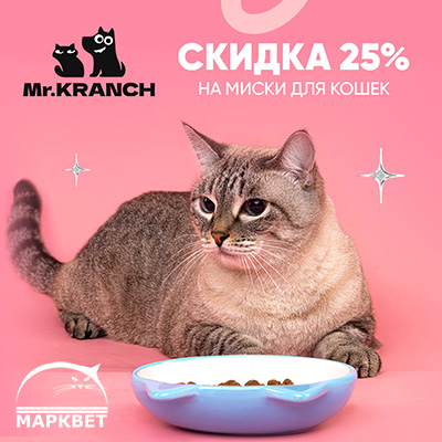 MR.KRANCH - 25% на миски для кошек!