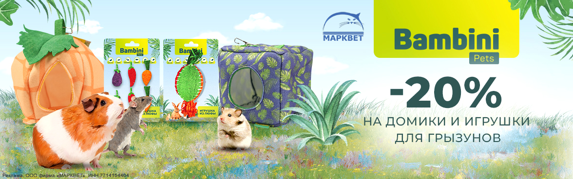 BAMBINI игрушки для грызунов - 20%__08.2025