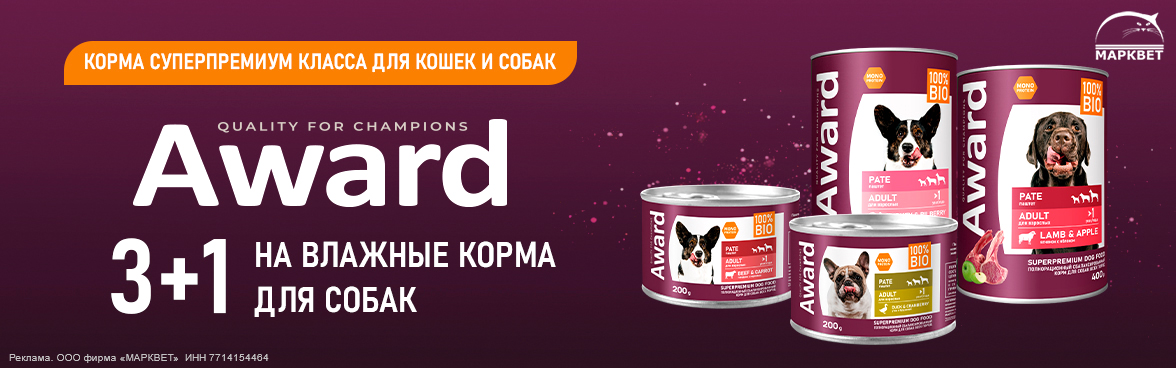 AWARD консервы для собак 3+1__03.2025