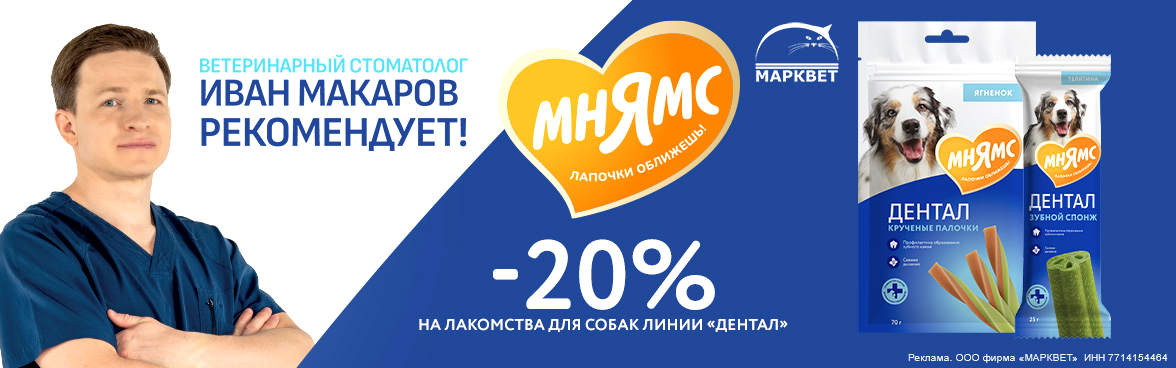 МНЯМС лакомства для собак Дентал - 20%__11.2024