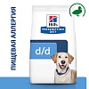 Хиллс D/D лечебный сухой корм для собак при аллергии и пищевой непереносимости, с уткой,  1,5кг, HILL'S Prescription Diet D/D Food Sensitivities
