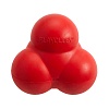 Игрушка для собак СКВИКИ БАУНС БОЛ, мяч-тетраэдр с ароматом говядины, 10см, с пищалкой, красный, 33295, PLAYOLOGY Squeaky Bounce Ball
