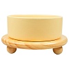 Миска на бамбуковой подставке, 850мл, керамика/бамбук, желтая, MKR543684 MR.KRANCH