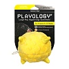 Игрушка для щенков ПАППИ СЕНСОРИ БОЛ, сенсорный плюшевый мяч с ароматом курицы, 11см, желтый, 33425, PLAYOLOGY Puppy Sensory Ball