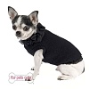 Свитер для собак ДАК РОМАНС, размер S, длина спины 26см, объем груди 32см, черный, шерсть, PN455-S, FOR PETS ONLY