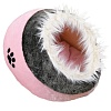 Домик для кошек МИНОУ 35*41*h26см, розовый/серый, плюш, 36301, TRIXIE