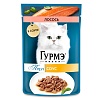 Гурмэ ПЕРЛ влажный корм для кошек, нежное филе в соусе с лососем, 75г