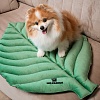 Лежак для собак ЛИСТОЧЕК, 120*73*h6см, зеленый/светло-зеленый, велюр, MKR221415, MR. KRANCH