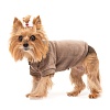 Толстовка для собак из велюра, размер 22, длина 18-19см, обхват груди 32-34см, мокко, Тв-1075, OSSO Fashion