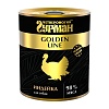 Четвероногий Гурман ГОЛДЕН ЛАЙН влажный корм для собак с индейкой, 340г, Golden Line