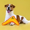 Игрушка для собак БУМЕРАНГ, с пищалкой, 22*19см, желтый, полиэстер, MKR80244, MR.KRANCH