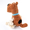 Игрушка для собак СОБАЧКА с канатиками и пищалкой, 22см, коричневая, MKR000101, MR.KRANCH