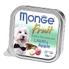 Монж ФРУТ влажный корм для собак, паштет с кусочками ягненка и яблоком, 100г, MONGE Fruit