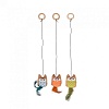 Игрушка для кошек СОВА, на резинке, 6/49см, цвет в ассортименте, FL561070, FLAMINGO