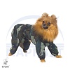 Комбинезон для собаки КЕРН-ТЕРЬЕР, дождевик - камуфляж, без подкладки, на суку, длина спины 38см, обхват груди 62см, ТУЗИК