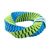 Игрушка для собак КОЛЬЦО - СПИРАЛЬ ПЛЕТЕНОЕ, Ø12см, голубое/зеленое, полиэстер, MKR542175, MR. KRANCH