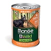 Монж Би Вайлд МИНИ ЭДАЛТ влажный корм для собак мелких пород с уткой, тыквой и кабачком, 400г, MONGE BWild Adult