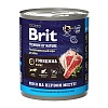 Брит Премиум влажный корм для собак с говядиной и рисом, 850г, BRIT Premium By Nature 