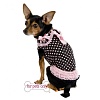 Платье для собак ПИНК ДРОП КАНДИ, размер XS, длина спины 24см, объем груди 28см, коричневое/розовое, хлопок, TN509-XS, FOR PETS ONLY 