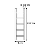 Лестница для птиц, 23,7 см, 5 ступенек, дерево, FL101086, FLAMINGO
