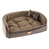 Диван-кровать ХАРРИС 80 для собак и кошек, коричневый, велюр, твид, 83788012, FERPLAST
