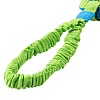 Игрушка-перетяжка для собак КОЛЬЦО - СПИРАЛЬ ПЛЕТЕНОЕ на ручке, Ø12см, голубое/зеленое, полиэстер, MKR542205, MR. KRANCH