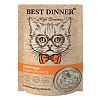 Бест Диннер ХАЙ ПРЕМИУМ влажный корм для кошек с филе курицы в белом соусе, 85г, BEST DINNER High Premium