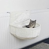 Гамак-лежак подвесной на радиатор, для кошек, 45 х13 х 33см, плюш, белый, 43140, TRIXIE