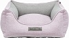 Лежак с бортиком ЛОНА прямоугольный, для собак, 60х50см, розовый/серый, 37656, TRIXIE