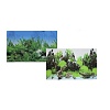 Фон для Аквариума двухсторонний Растительный/Скалы с растениями, 50х100 см, PRIME