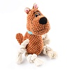 Игрушка для собак СОБАЧКА с канатиками и пищалкой, 22см, коричневая, MKR000101, MR.KRANCH
