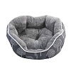 Лежак для собак СКАЗОЧНЫЙ ЛЕС, овальный, размер М, 57*52*18см, серый, 31931043, TRIOL
