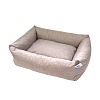 Лежак для собак ХАЛК №1 со съемным чехлом, 88*71*25см, мебельная ткань рогожка, цвет в ассортименте, БОБРОВЫЙ ДВОРИК