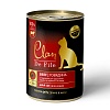 Клан ДЕ ФИЛЕ влажный корм для кошек с говядиной, таурином и оливковым маслом, 340г, CLAN De File