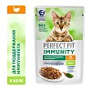 Перфект Фит ИММУНИТИ влажный корм для кошек для поддержки иммунитета, с индейкой и спирулиной в желе, 75г, PERFECT FIT Immunity  