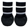 Нескользящие носочки для Собак S-M, упаковка 2шт, черный  хлопок/лайкра/латекс, TRIXIE