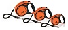 Рулетка для Собак Флекси ЭКСТРИМ M, 5м/35кг, лента, черный/оранжевый, 63207, FLEXI Xtreme