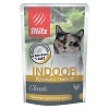 Блиц КЛАССИК ИНДОР влажный корм для кошек с курицей и тыквой в соусе, 85г, BLITZ Classic 