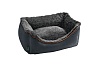 Лежак для собак с бортом  ХАНТЕР БЕРГАМО, 80х60 см, темно-серый, хлопок/п/э, HUNTER BERGAMO