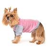 Толстовка для собак из велюра с капюшоном, размер 32, длина 27-28см, обхват груди 39-41см, пудровая/серая, Тв-1045, OSSO Fashion