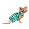Платье для собак БОМБШЕЛЛ, размер XS, длина спины 24см, объем груди 28см, бирюзовое, полиэстер, PA356-XS, FOR PETS ONLY 