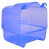Купалка для Птиц 16х17см, прозрачная голубая, пластик 54032 TRIXIE
