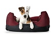 Лежак с бортом для собак ХАНТЕР АЛЬБА, п/э, темно-бордовый, 100х70 см, HUNTER ALBA